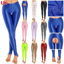 UK Womens Glossy Crotchless