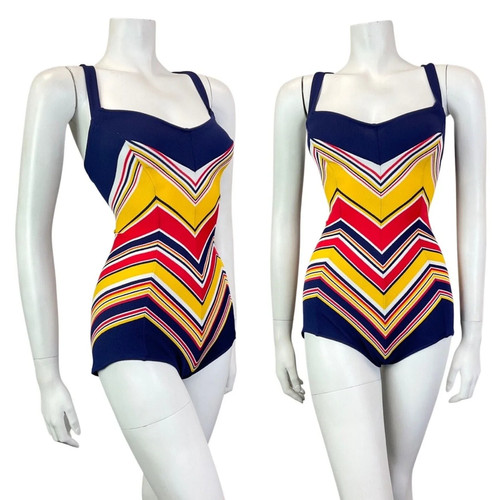 Vintage 60s 70s blue yellow - vintage,