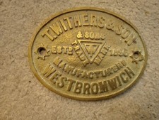 Antique Safe Makers Brass name