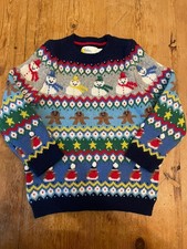 Boden Festive Fairisle Christmas Jumper 2-3 Years