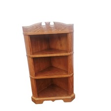 Oak Open Corner Wall Cabinet