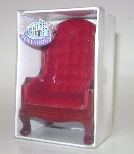 New wood dollhouse arm chair - wood,