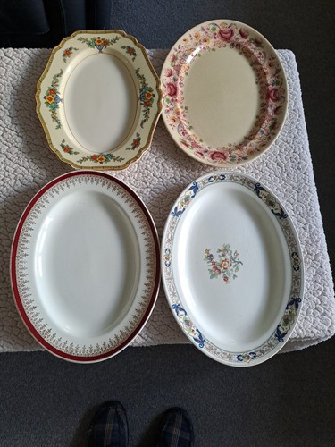 Oval serving plates one - 4,