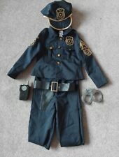 US Cop Police Sergeant Uniform Boys Childs Fancy Dress Costume Outfit Age 3-4