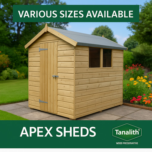 Wooden garden apex - apex, shed