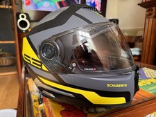 Schuberth S3 Daytona Yellow Helmet - Size S/55 With Schuberth SC2 (SP127) VGC