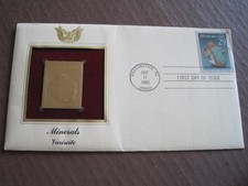 USA 1992 29c Variscite gold stamp replica on showcased enhanced cover ....q10