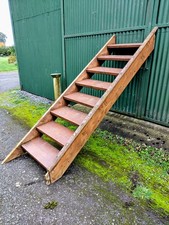 Wooden staircase exterior stairs steps 