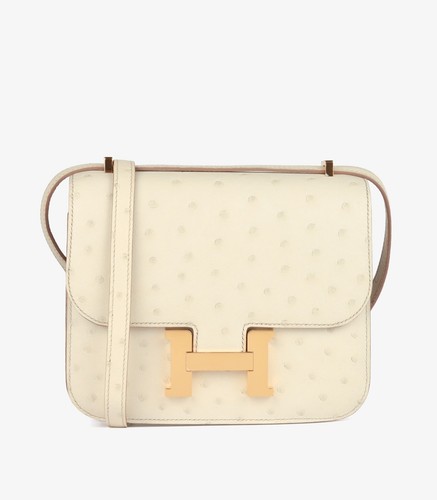 Hermès nata ostrich leather - nata,