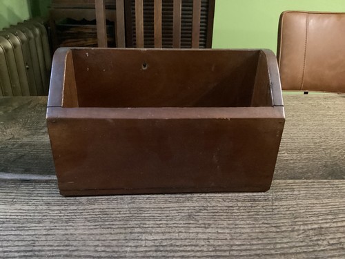 Vintage mahogany letter rack - mahogany,