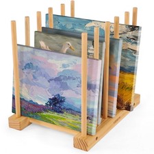Wooden art storage rack - wooden,
