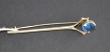 Antique Archibald Knox Silver + Aquamarine pin