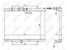 NRF Radiator for Peugeot 208