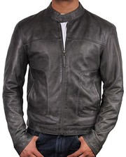 Mens Leather Biker Jacket