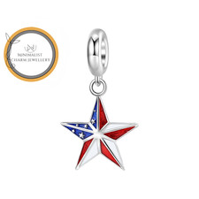 USA Flag Star Charm For