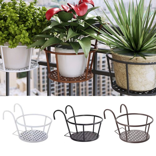 Metal hanging railing planter - metal,