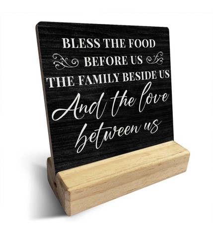 Bless food family - food, wooden