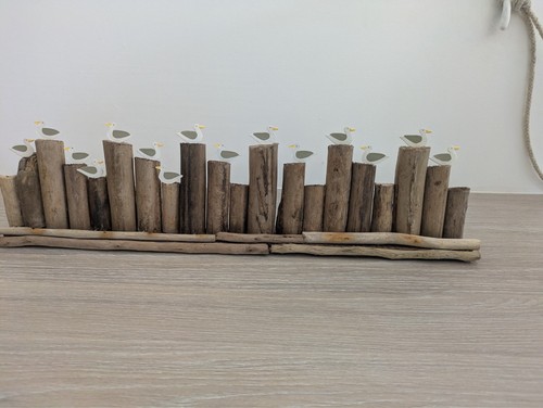 Large hand painted driftwood