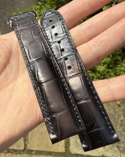 Genuine Omega Black Croc