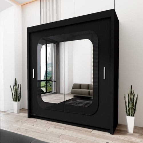 Wardrobe double mirror sliding - double,