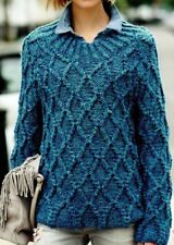 299 LADY'S TEXTURED JUMPER SUPER CHUNKY KNITTING PATTERN SIZES 30-48", 76-122cm