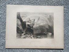 Tintagel Castle - Antique Print - 1842