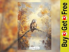 Autumn Owl In A Tree 5"x7
