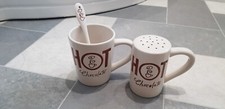 Whittard of Chelsea Chocolate Mug with Spoon & Chocolate Powder Shaker Sprinkler
