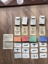 WW2 Aircraft Recognition Silhouette Cards Full Set. 4 sets of 52 cards