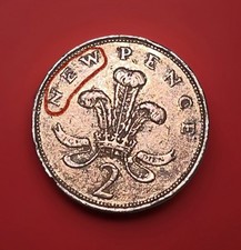 1980 New Pence Two Pence Coin