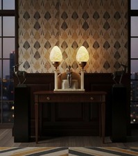 Art Deco Max Le Verrier French Antique Figural Lamp Bronze Marble C1930s Vintage