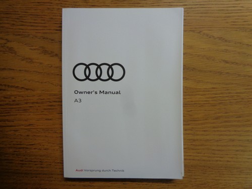Audi owners handbook manual - a3,