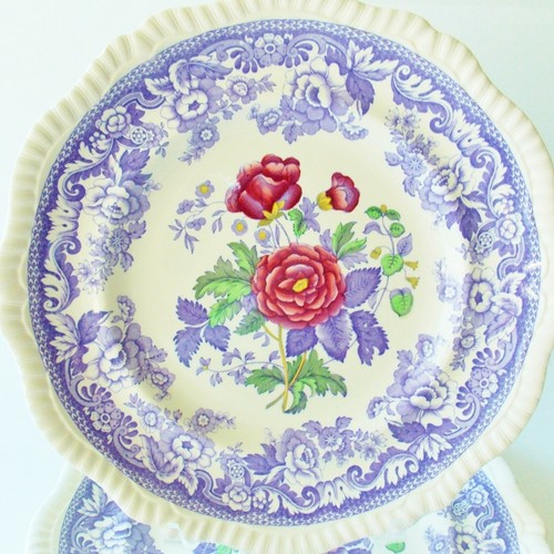 Four spode mayflower dinner - spode,