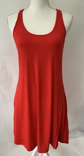 Red Strappy Jersey Summer Short Dress Size S