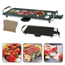 TEPPANYAKI GRILL LARGE TABLE ELECTRIC HOT PLATE BBQ GRIDDLE CAMPING 2000W