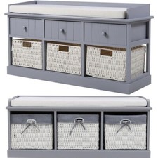 Retro Wooden Wicker Basket