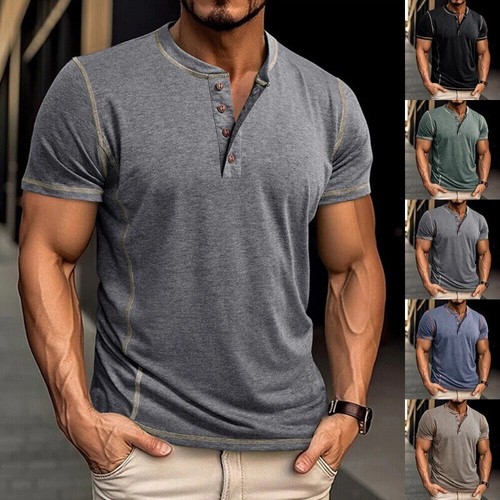 Mens henley shirt short - mens,