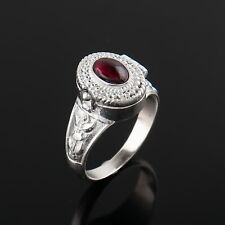 RED ONYX RING 925 STERLING