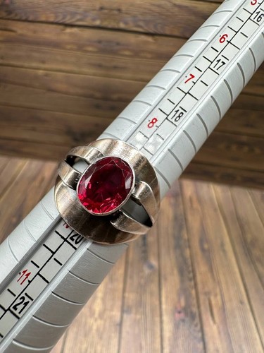 Vintage ussr ring soviet ruby - ussr,