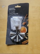 George HOME 6 NOZZLE Icing Bag Piping Nozzles