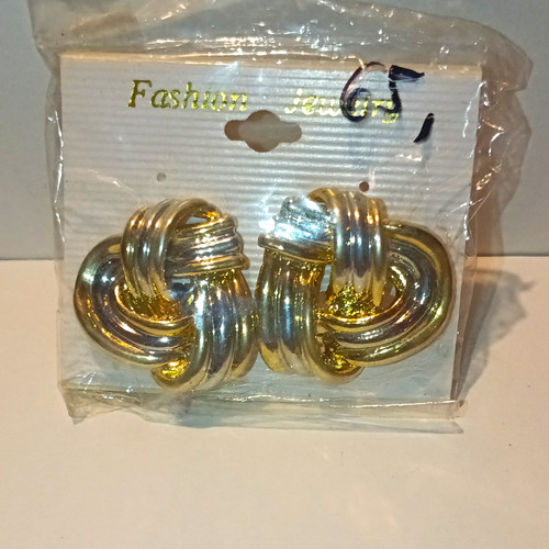 Gold silver tone knot - tone,
