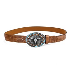 PU Leather Buckle Belt Bull