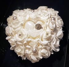 Heart Handmade with White  Foam Roses 20 Cm