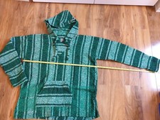FairTrade Jerga hood jacket S L XL Rasta Green hoody jumper Mexico