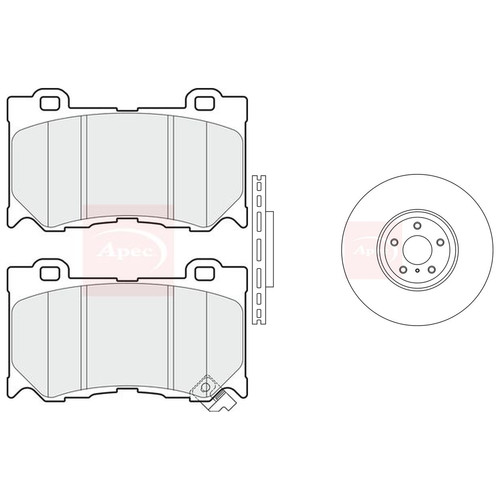 Apec front brake vented discs - apec,