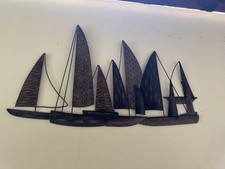 Metal Wall Art – Yacht Design – 60cm x 1m – Modern Nautical Home Décor