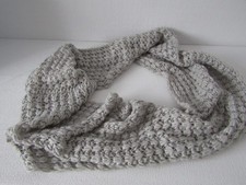 Grey crochet scarf Infinity