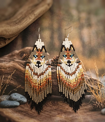 Tribal earrings native - tribal, large