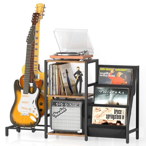 Record player stand and - record,