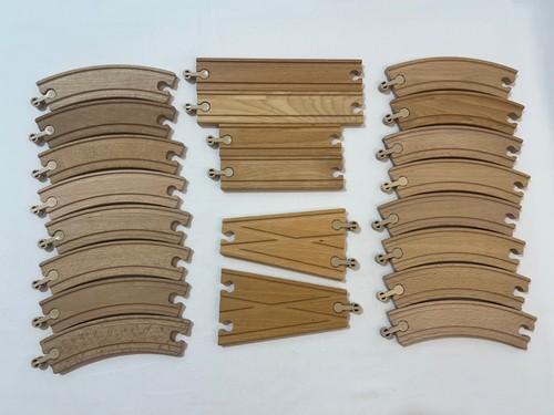 Wooden train track set x22 - train,